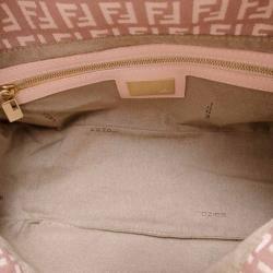 Fendi Light Pink Zucchino Monogram Baguette