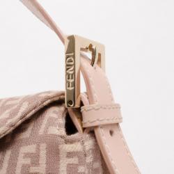 Fendi Light Pink Zucchino Monogram Baguette