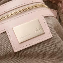 Fendi Light Pink Zucchino Monogram Baguette