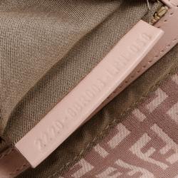 Fendi Light Pink Zucchino Monogram Baguette
