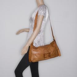 Pre Owned Fendi Brown Leather Capra Shoulder Bag