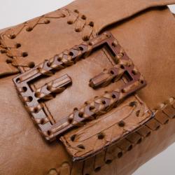 Pre Owned Fendi Brown Leather Capra Shoulder Bag
