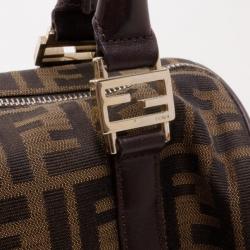 Pre Owned Fendi Jacquard Zucca Boston Bag 