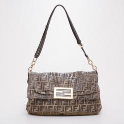 Fendi Glitter Zucca Baguette Handbag