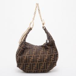 Pre Owned Fendi Zucca Chef Chain Link Hobo