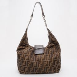 Pre Owned Fendi Zucca Borsa B Hobo Bag 
