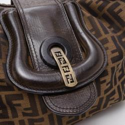 Pre Owned Fendi Zucca Borsa B Hobo Bag 