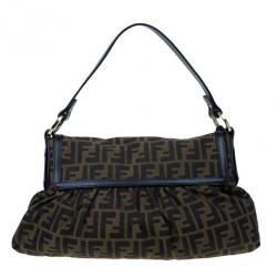 Pre Owned حقيبة فندي شيف كانفاس بني زوكا للكتف