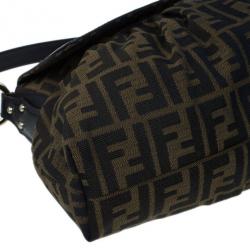 Pre Owned حقيبة فندي شيف كانفاس بني زوكا للكتف