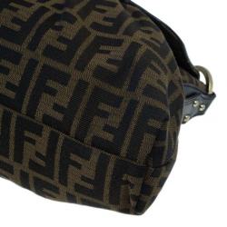 Pre Owned حقيبة فندي شيف كانفاس بني زوكا للكتف