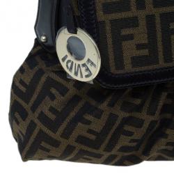 Pre Owned حقيبة فندي شيف كانفاس بني زوكا للكتف