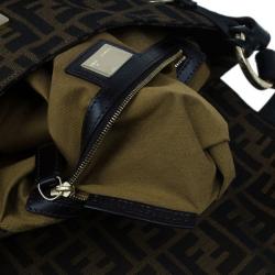 Pre Owned حقيبة فندي شيف كانفاس بني زوكا للكتف