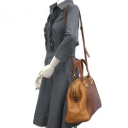 Pre Owned Fendi Tri-Color Leather Chameleon Boston Bag