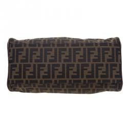 Pre Owned Fendi Brown Canvas Small Zucca Chef De Jour Bag