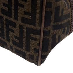 Pre Owned Fendi Brown Canvas Small Zucca Chef De Jour Bag