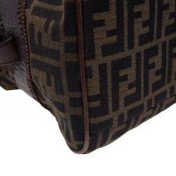 Pre Owned Fendi Brown Canvas Small Zucca Chef De Jour Bag