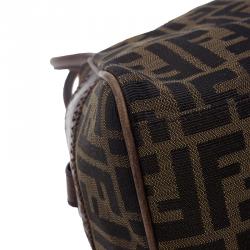 Pre Owned Fendi Brown Canvas Small Zucca Chef De Jour Bag