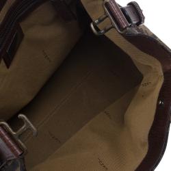 Pre Owned Fendi Brown Canvas Small Zucca Chef De Jour Bag