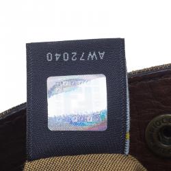 Pre Owned Fendi Brown Canvas Small Zucca Chef De Jour Bag