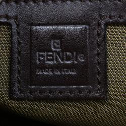 Pre Owned Fendi Brown Zucca Tote Flat Bag