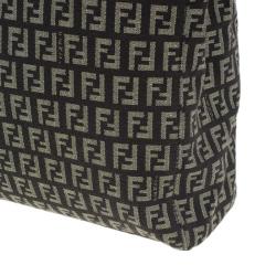 Pre Owned Fendi Brown Canvas and Leather Zucchino Tote Bag