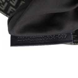 Pre Owned Fendi Brown Canvas and Leather Zucchino Tote Bag