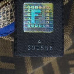Fendi Zucca Python and Canvas Baguette Beads Shoulder Bag 