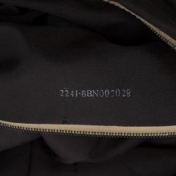 Pre Owned Fendi Brown Zucchino Canvas Boston Bag