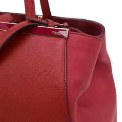 Pre Owned Fendi Red Saffiano Leather 2Jours Tote