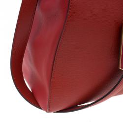 Pre Owned Fendi Red Saffiano Leather 2Jours Tote