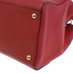 Pre Owned Fendi Red Saffiano Leather 2Jours Tote