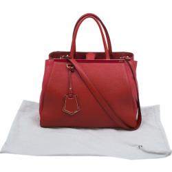 Pre Owned Fendi Red Saffiano Leather 2Jours Tote