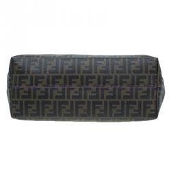 Pre Owned Fendi Brown Zucca Canvas Large Spalmati Roll Shopper Tote