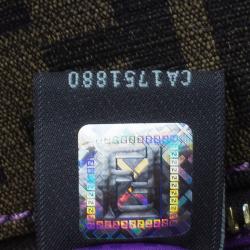 Pre Owned Fendi Brown Zucca Canvas Large Spalmati Roll Shopper Tote