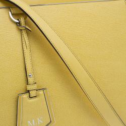 Pre Owned Fendi Yellow Two Tone Saffiano Leather 2Jours Tote