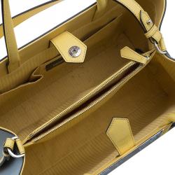 Pre Owned Fendi Yellow Two Tone Saffiano Leather 2Jours Tote