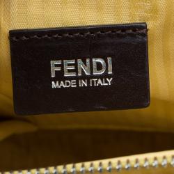 Pre Owned Fendi Yellow Two Tone Saffiano Leather 2Jours Tote