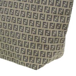 Pre Owned Fendi Beige and black Zucchino Roll Tote Shopper bag