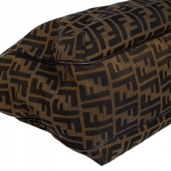 Pre Owned Fendi Tobacco Zucca Canvas and Leather Chef Shopper Tote