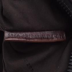 Pre Owned Fendi Brown Zucca Canvas Mixed Media Boston Bag