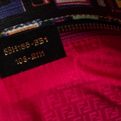 Pre Owned Fendi Multicolor Zucca Coated Canvas Large Roll Tote