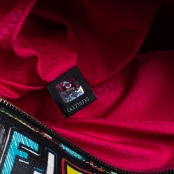 Pre Owned Fendi Multicolor Zucca Coated Canvas Large Roll Tote