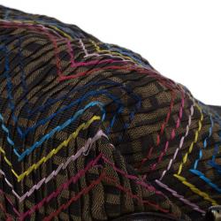 Pre Owned Fendi Multicolor Thread Zucca Canvas Doctor Hobo