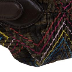 Pre Owned Fendi Multicolor Thread Zucca Canvas Doctor Hobo