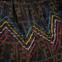 Pre Owned Fendi Multicolor Thread Zucca Canvas Doctor Hobo