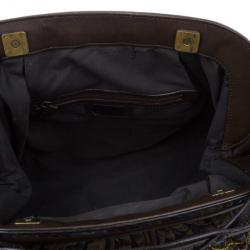 Pre Owned Fendi Multicolor Thread Zucca Canvas Doctor Hobo