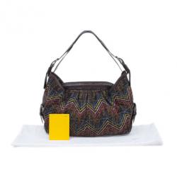 Pre Owned Fendi Multicolor Thread Zucca Canvas Doctor Hobo