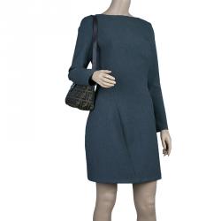 Fendi Brown Tobacco Zucca Long Baguette Shoulder Bag