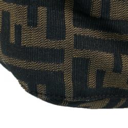 Fendi Brown Tobacco Zucca Long Baguette Shoulder Bag