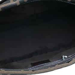Fendi Brown Tobacco Zucca Long Baguette Shoulder Bag